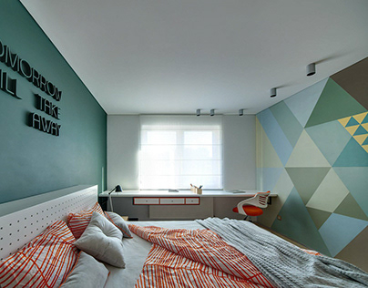 Декоративная роспись в спальне для проекта G12