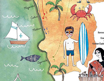 Illustrated Map Of Goa for Juice Magazine