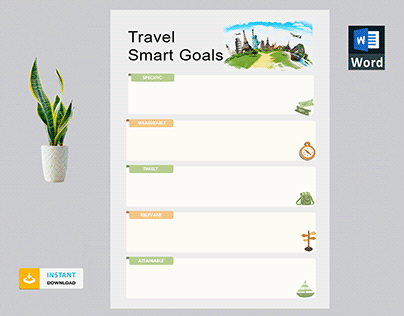 Travel Smarts Goals Template
