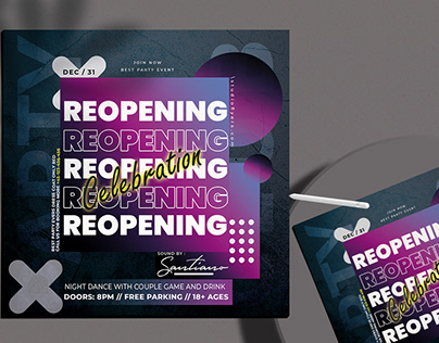 Reopening Night vol.2 Free PSD Flyer Template