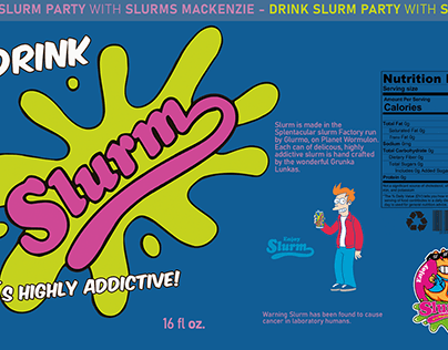 Slurm - Etiqueta bebida Futurama