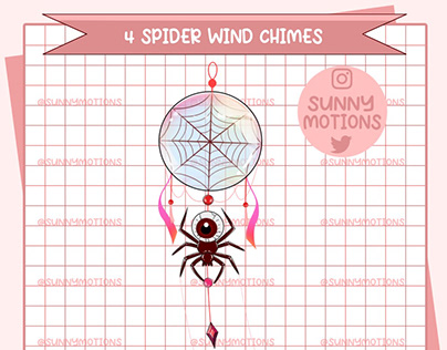 Halloween Spider Wind Chimes Stream Decoration