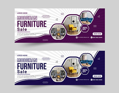 Modern Furniture Sale Facebook Cover Design.