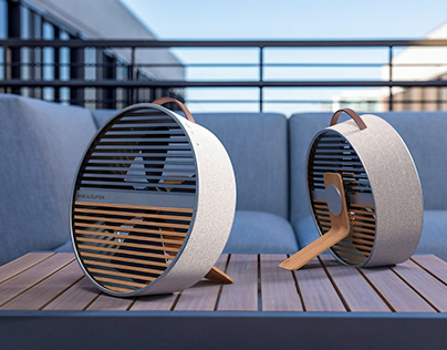 An concept for a Bang & Olufsen table fan