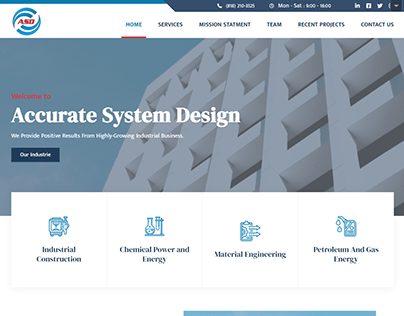 Design a website for an engineering company