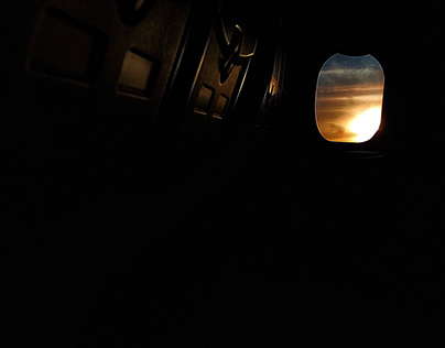 SUNSET DURING A TAKEOFF