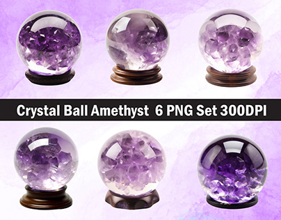 Crystal Ball Amethyst PNG File