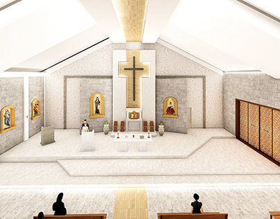 Diseño interior de Monasterio (Capilla principal, coro)