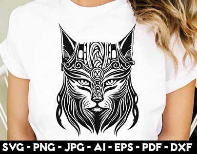 Vikings Cat Design for Print