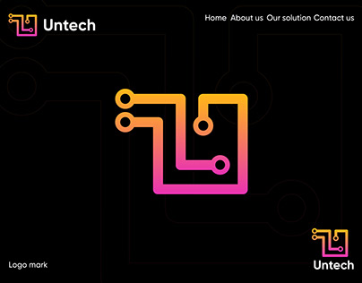 Logo-Technology Company Logo-U Tech Logo-Brand Identity