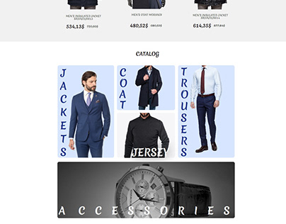 Mens Clothing and Accesories Landing Page