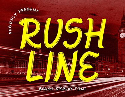 Rush Line - Brush Font