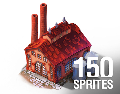 150+ Isometric Game Sprites for Steampower 1830