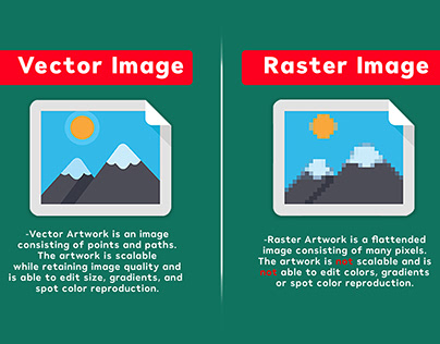 Vector Image and Raster Image Difference