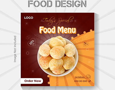Social media food design template