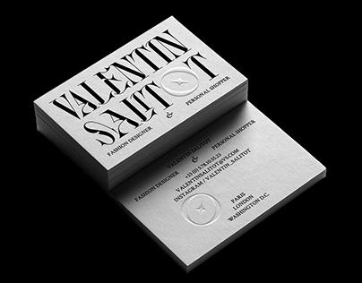 Valentin Salitot (Fashion Designer) - Print Identity