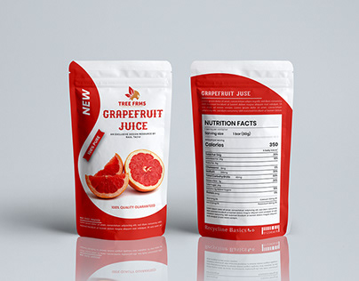 Grapefruit juice pouch design