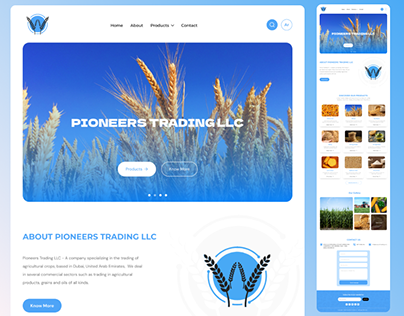 Pioneers Agricultural Crop Production website
