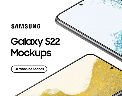 Samsung Galaxy S22 - 20 Mockups Scenes - PSD