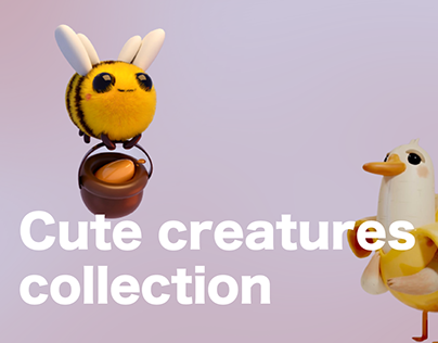 Project thumbnail - Cute creatures collection | 3D modelisation