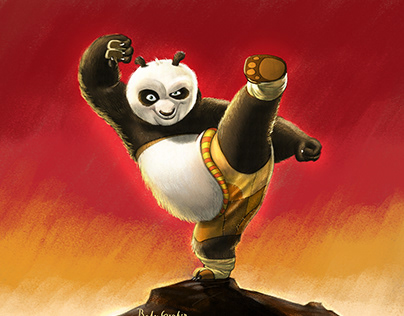 Kung fu panda Digital Paint