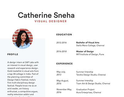 Resume-Catherine Sneha