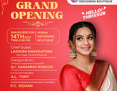Grand opening poster design