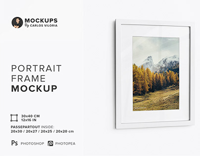 Portrait Frame Mockup – 30x40 cm