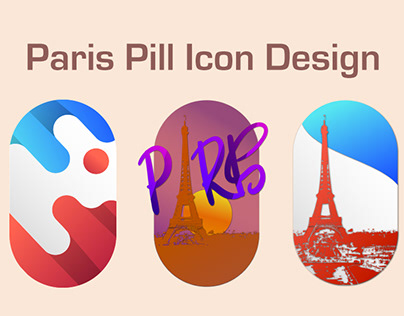 Paris Pill Icon Design