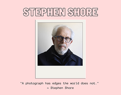 Stephen Shore - Research