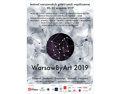 Plakat na festiwal sztuki WarsawByArt | 2019