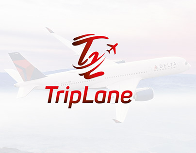 TripLane Air ticket Logo Design