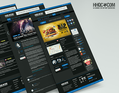 HHQC.com First Canadian Hip Hop website redesign.