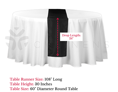 60 Round Table120 Round Tablecloth Drop 24