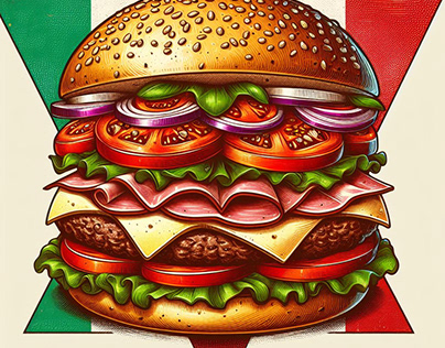 Project thumbnail - italian Burger logo