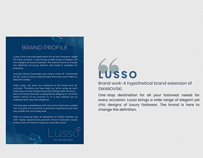 LUSSO Brand extension by - Sworvski (hypothetical)