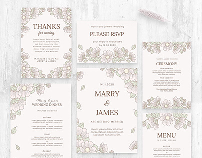 Floral Wedding Invitation Templates