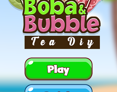 Boba TEA DIY SIMULATOR GAME UI