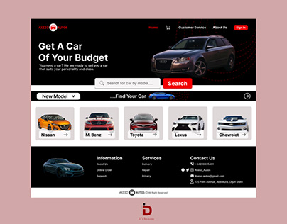 Web Design for a car dealing company