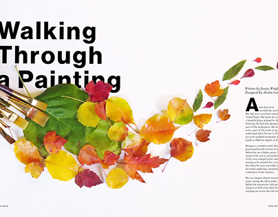 Magazine Article Design: Walking Through a Painting