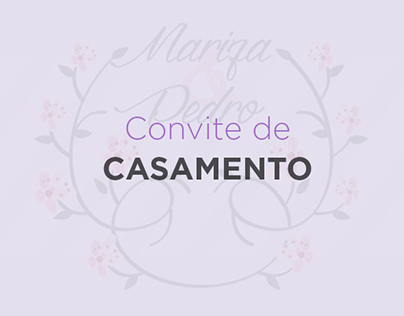 Convite de Casamento - "Pedro & Marisa"
