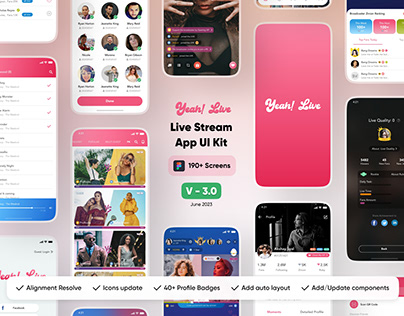 Yeah! Live - Streaming App UI Kit