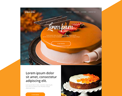 Website Design Template for Cake Shop