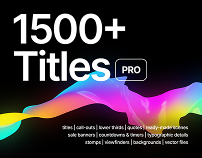 Titles Pro V3 | Animated Video Templates for AE and Pr