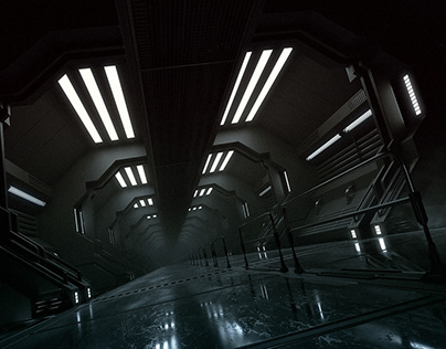 sci-fi corridor