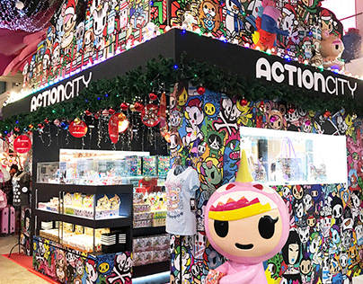 Christmas tokidoki themed Pop Up Booth
