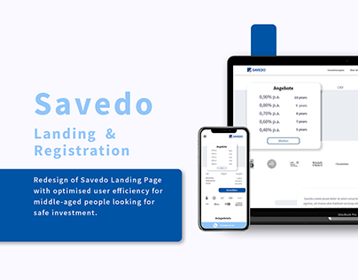 UX/UI Design - Savedo Landing page