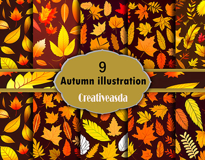 Autumn Leaves Paper Art illustrations