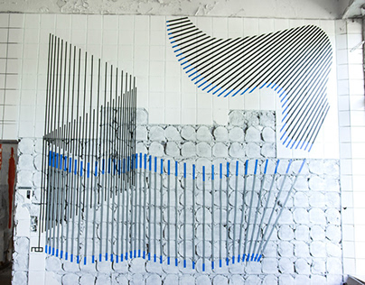ABSTRACT TAPE ART // FLOWING STRUCTURE