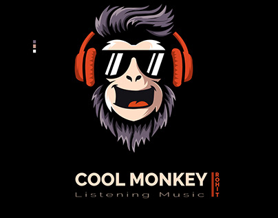 Cool Monkey Listening Music